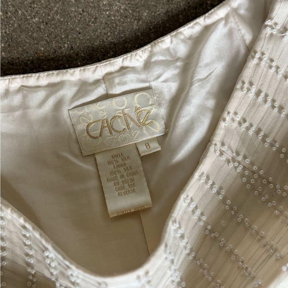 💔SOLD💔 Y2K Cache Pearl Sequin Mini Skirt 8 - Picture 11 of 12